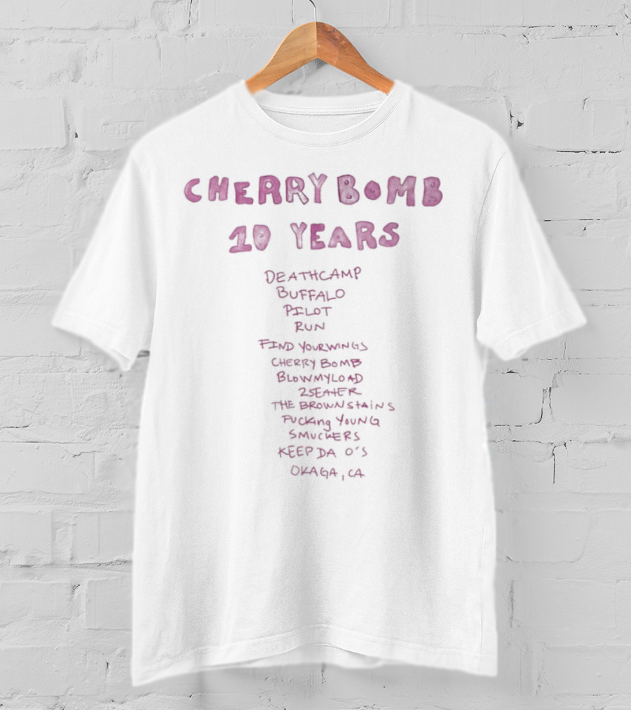 Cherry Bomb 10 Years Seatac Wa Emerald Ballet Band Road Running Cherry Bomb Groveland Deer Lake The Running Running Sandy Space ASA O's Omaha Ca T-Shirt