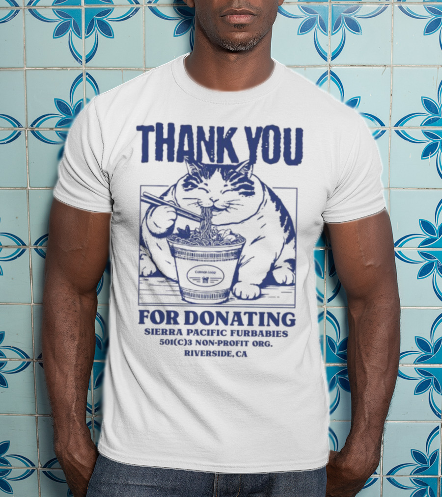 Thank You For Donating Santa Cruz Mountain Brewery Californians For Ferrets Monterey Bay California T-Shirt