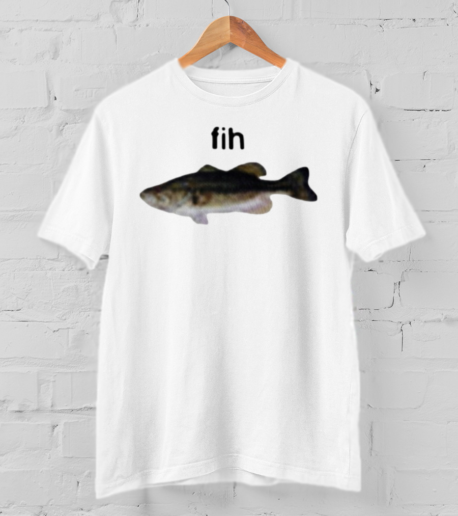 Fih Fish Humor With Realistic Fish Illustration T-Shirt