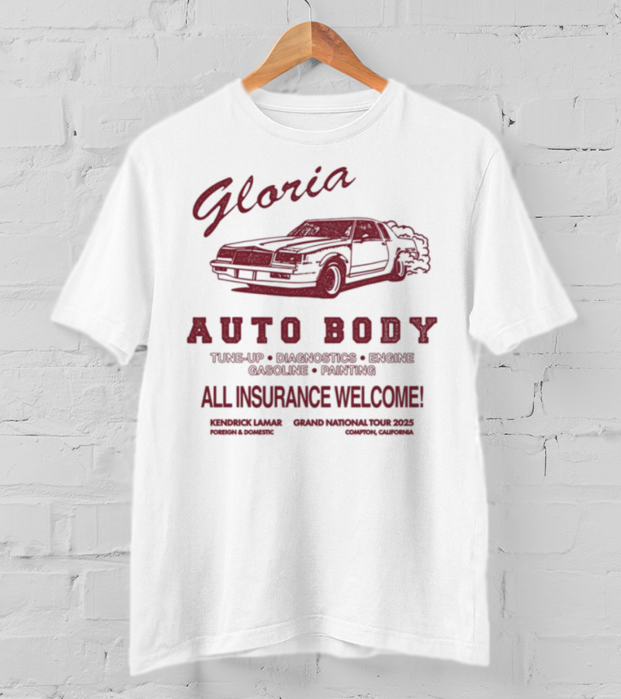 Gnxtour Kendrick Lamar Gloria Auto Body T-Shirt