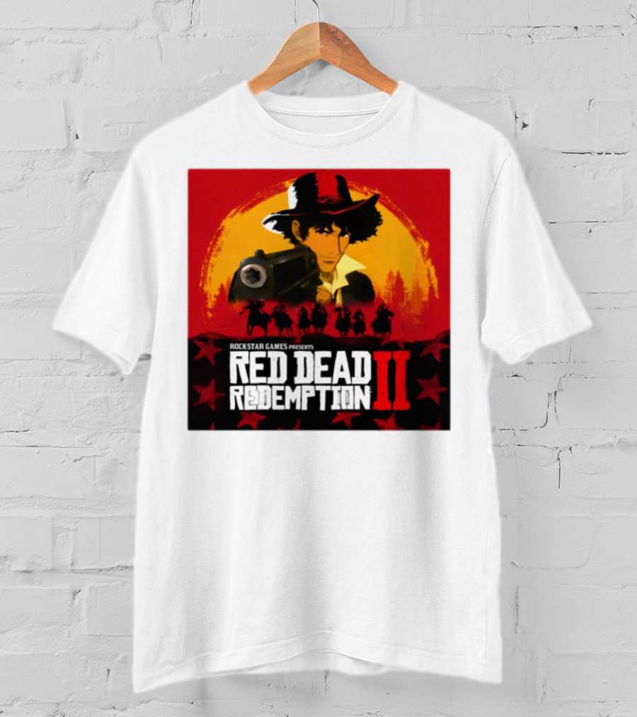 Rockstar Games Red Dead Redemption II Goofyahhtees Spike Rd2 Cowboy Gunman T-Shirt