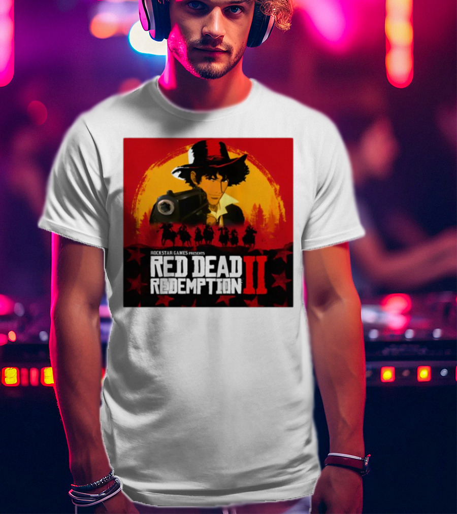 Rockstar Games Red Dead Redemption II Goofyahhtees Spike Rd2 Cowboy Gunman T-Shirt