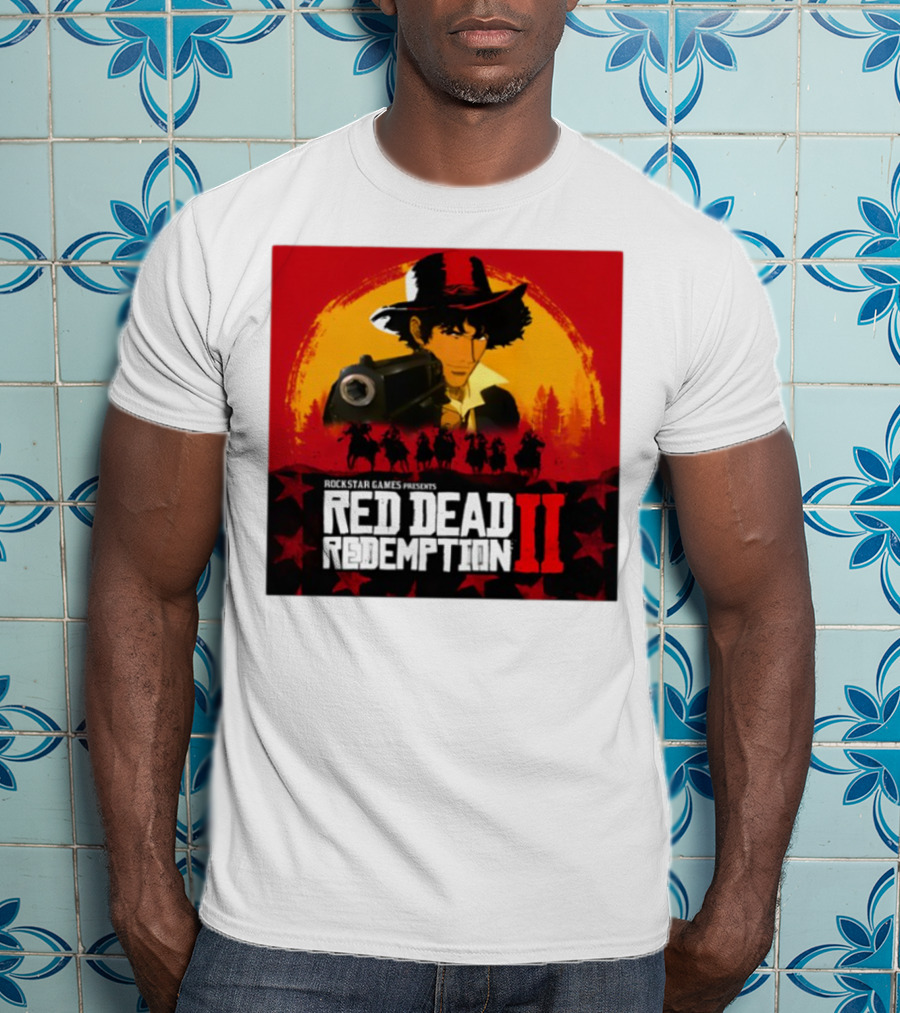 Rockstar Games Red Dead Redemption II Goofyahhtees Spike Rd2 Cowboy Gunman T-Shirt