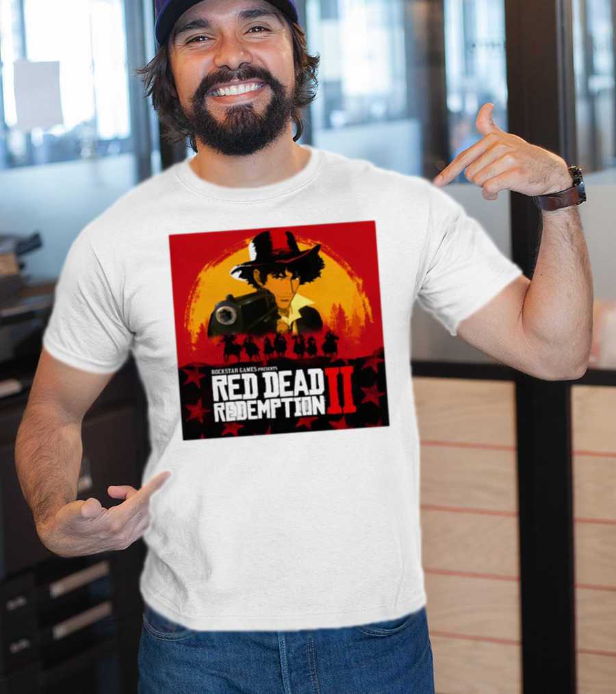 Rockstar Games Red Dead Redemption II Goofyahhtees Spike Rd2 Cowboy Gunman T-Shirt