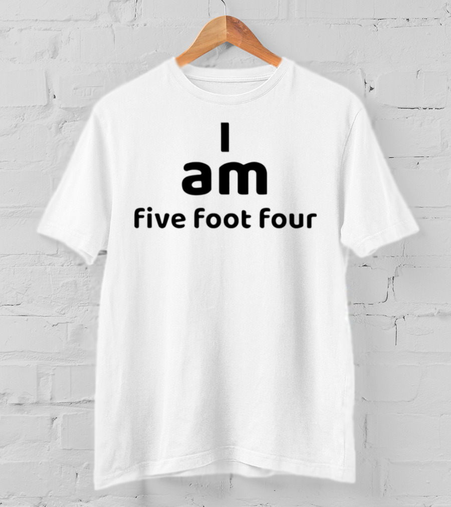 I Am Five Foot Four Text Humor Statement T-Shirt