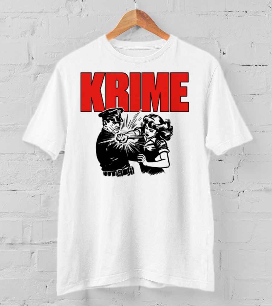 Krime ACAB Red Bold Text T-Shirt