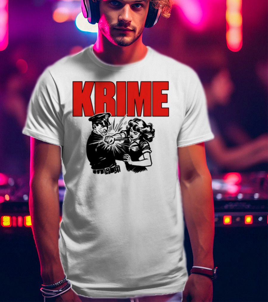 Krime ACAB Red Bold Text T-Shirt