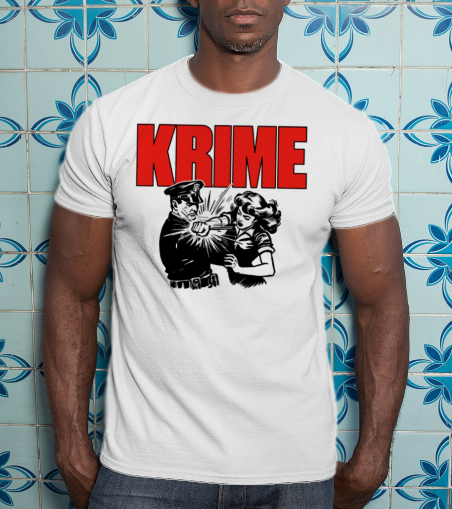 Krime ACAB Red Bold Text T-Shirt