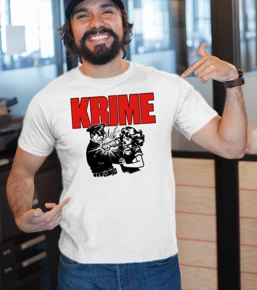 Krime ACAB Red Bold Text T-Shirt