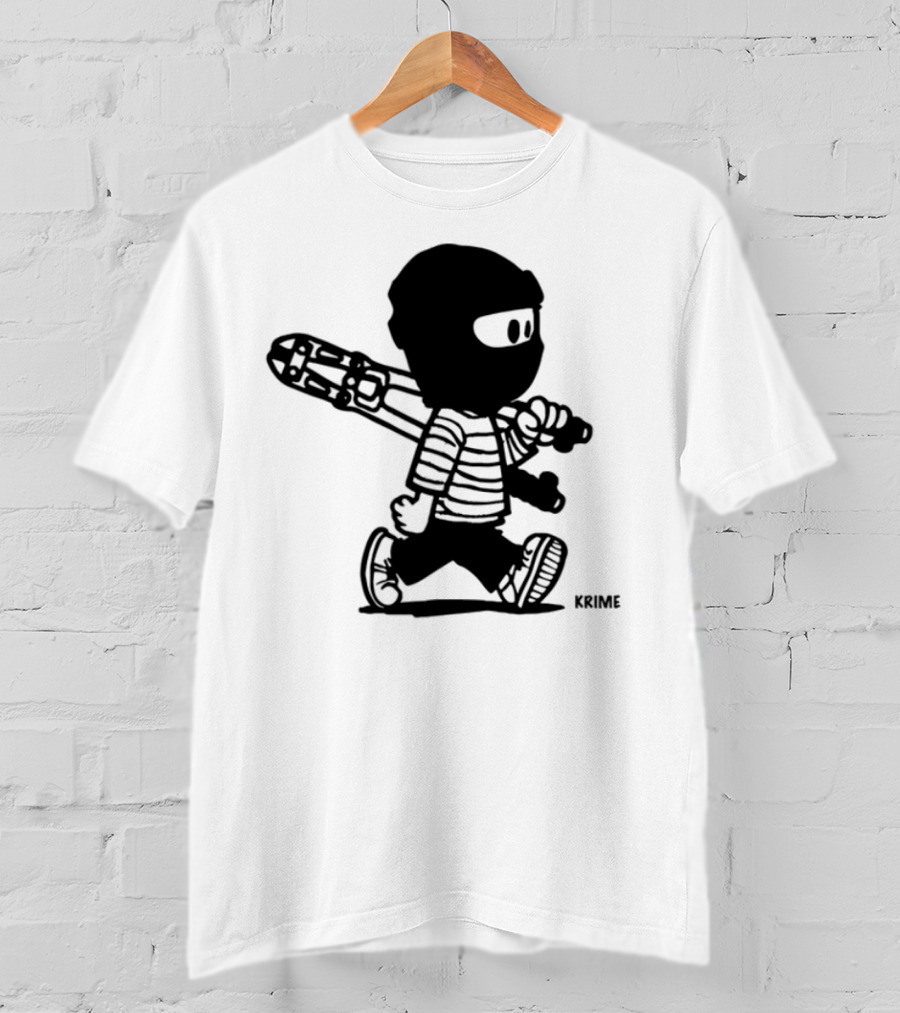Krime_1 Calvin Streetwear Retro Car Graphic Style T-Shirt