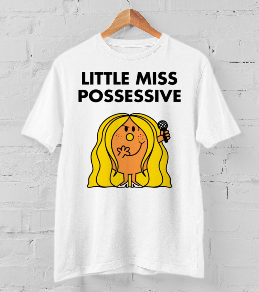 Little Miss Possessive Character With Long Hair Holding Microphone T-Shirt