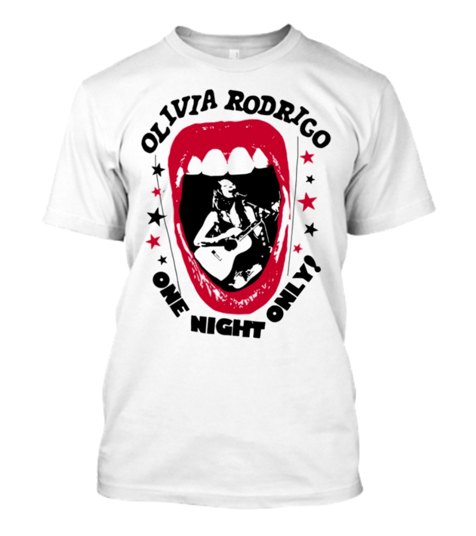 Olivia Rodrigo Vampire One Night Only Red Mouth Design T-Shirt