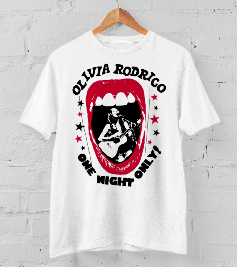 Olivia Rodrigo Vampire One Night Only Red Mouth Design T-Shirt