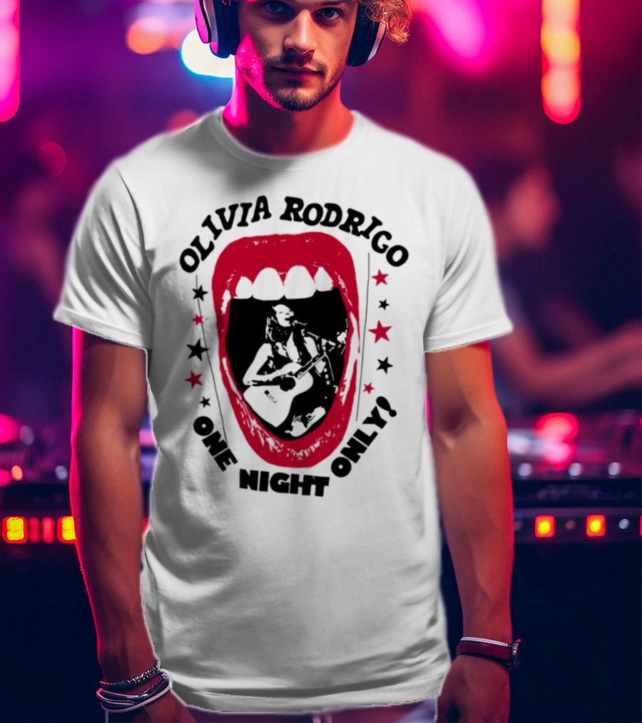 Olivia Rodrigo Vampire One Night Only Red Mouth Design T-Shirt