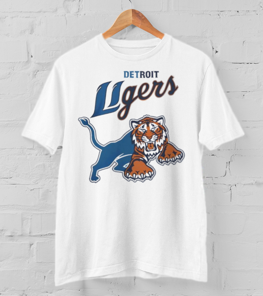Detroit Store Detroit Ligers Tiger Hybrid Sports Mascot T-Shirt