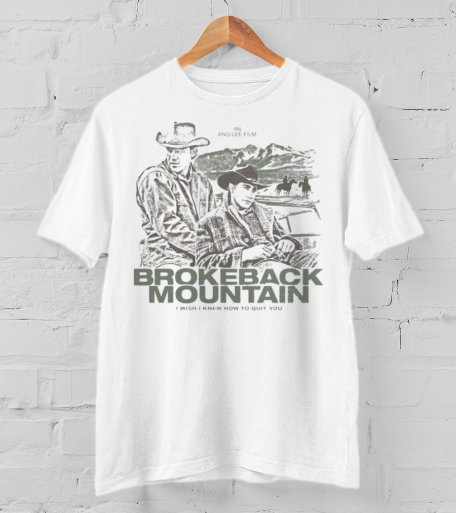 Ang Lee Brokeback Mountain I Wish I Knew How To Quit You Cowboy Illustration T-Shirt