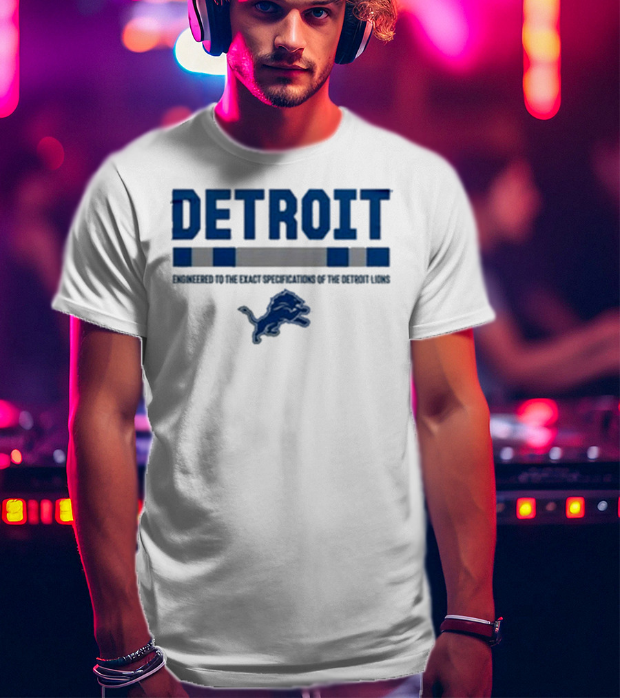 Detroit Lions Engineered To The Exact Specifications Barry Sanders T-Shirt