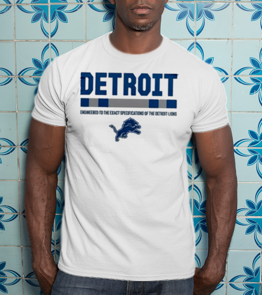 Detroit Lions Engineered To The Exact Specifications Barry Sanders T-Shirt