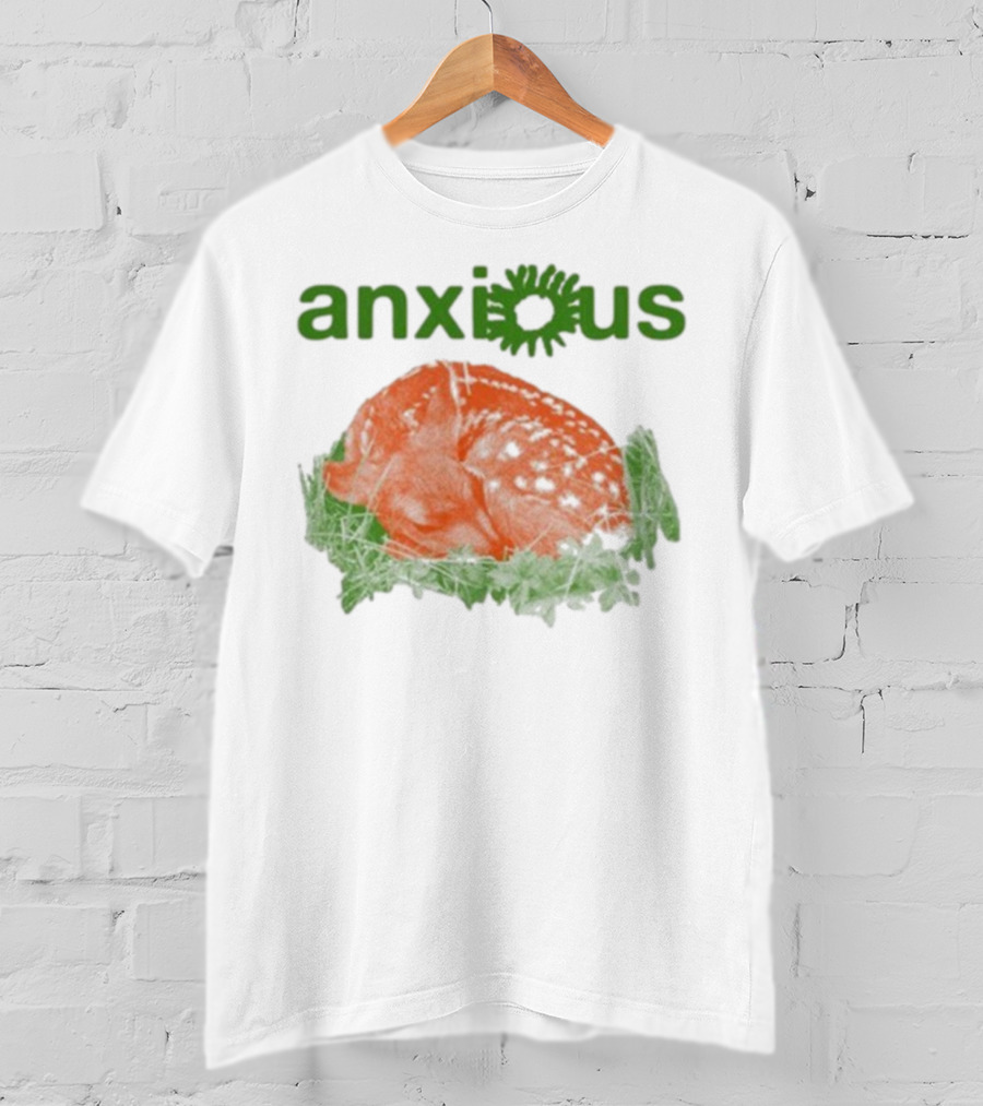 Anxious Baby Doe Deer In Grass Survivor Mood T-Shirt