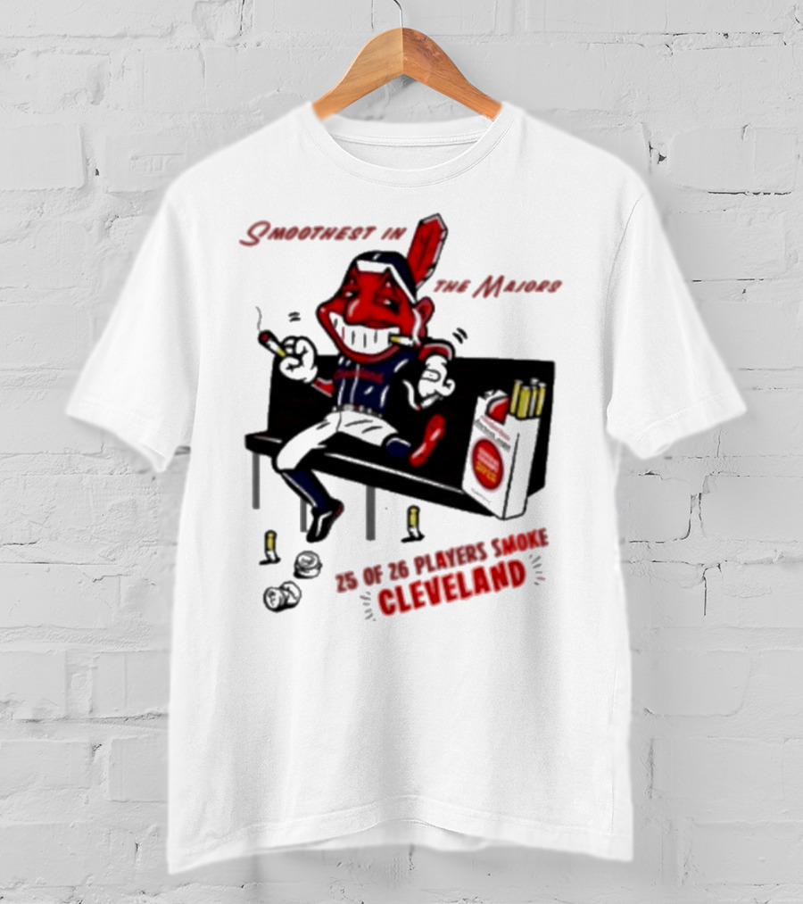 Cleveland Guardians Smoothest In The Majors 25 Of 26 Players Smoke T-Shirt