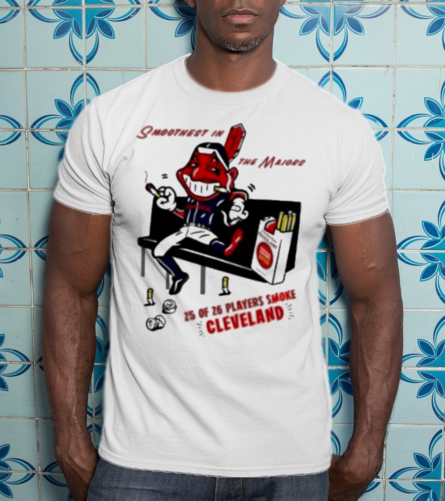 Cleveland Guardians Smoothest In The Majors 25 Of 26 Players Smoke T-Shirt