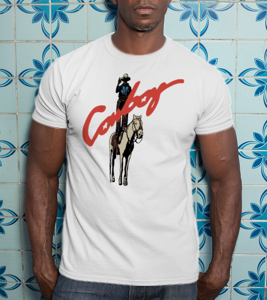 Forrest Frank Cowboy Horse Rider Graphic With Red Handwritten Font T-Shirt