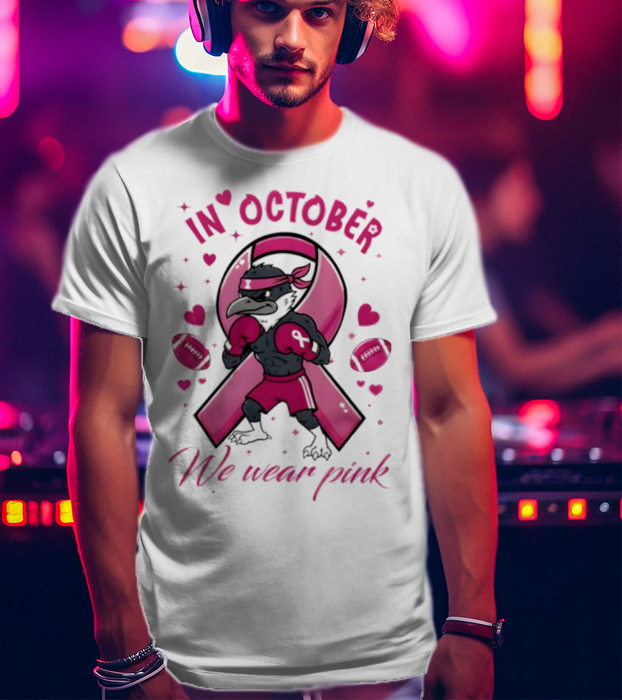 In October We Wear Pink Tackle Cancer Fighting Illini Win Together T-Shirt