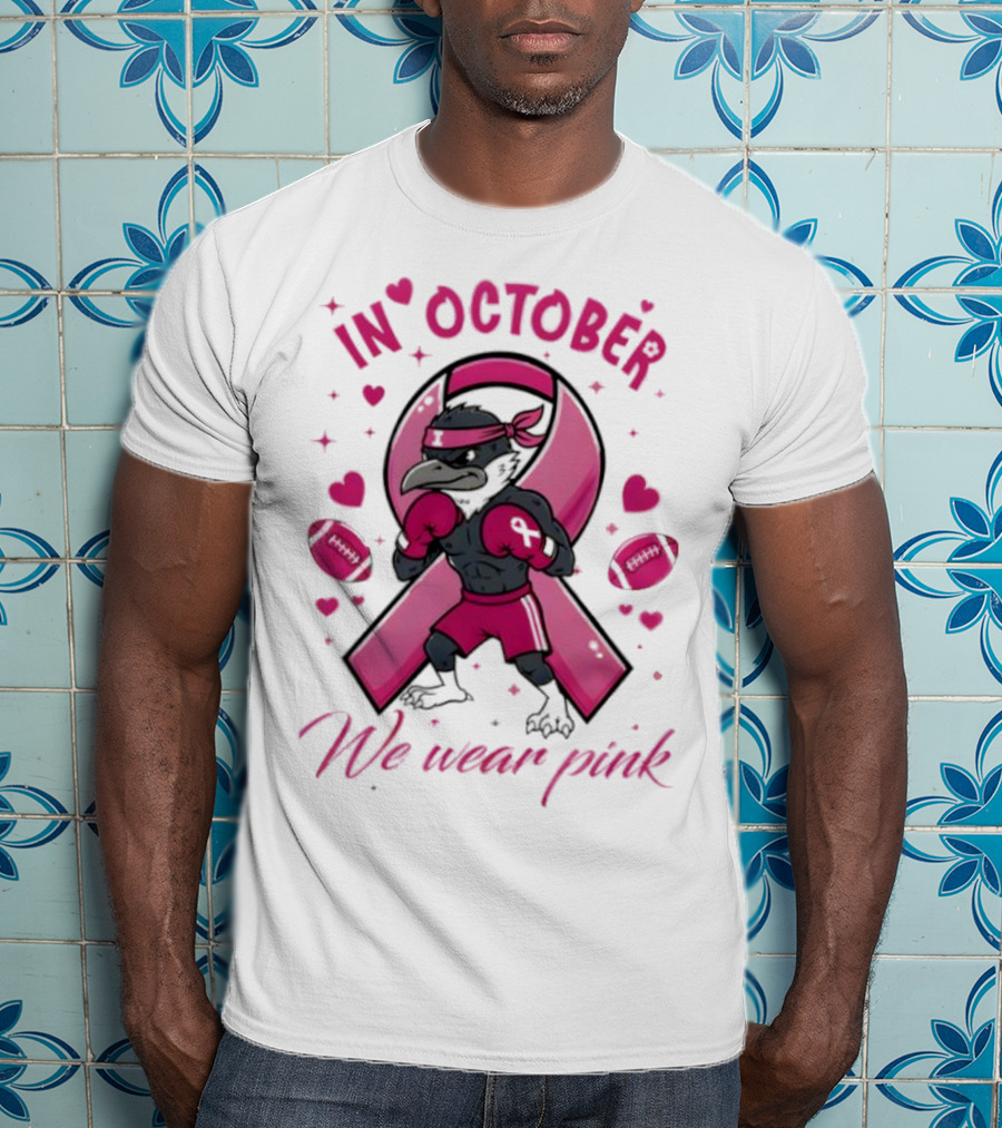 In October We Wear Pink Tackle Cancer Fighting Illini Win Together T-Shirt