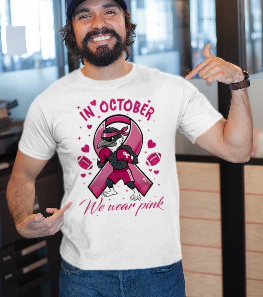 In October We Wear Pink Tackle Cancer Fighting Illini Win Together T-Shirt