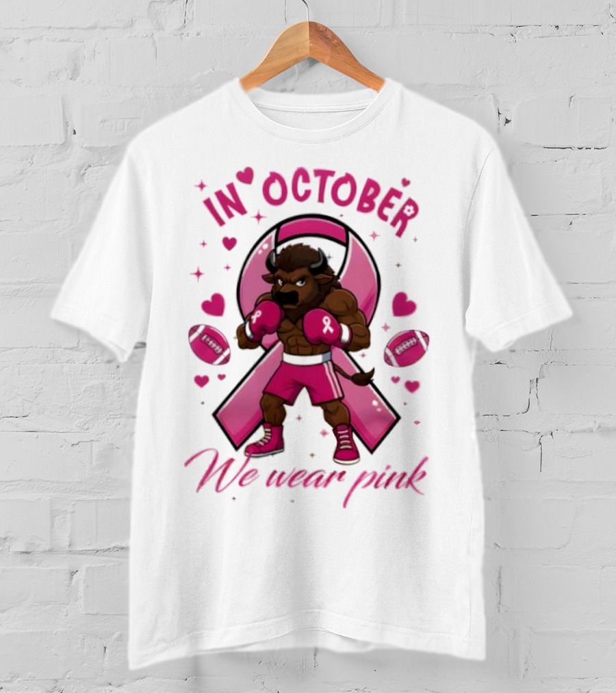 In October We Wear Pink Indiana Hoosiers Tackle Cancer Win Together T-Shirt