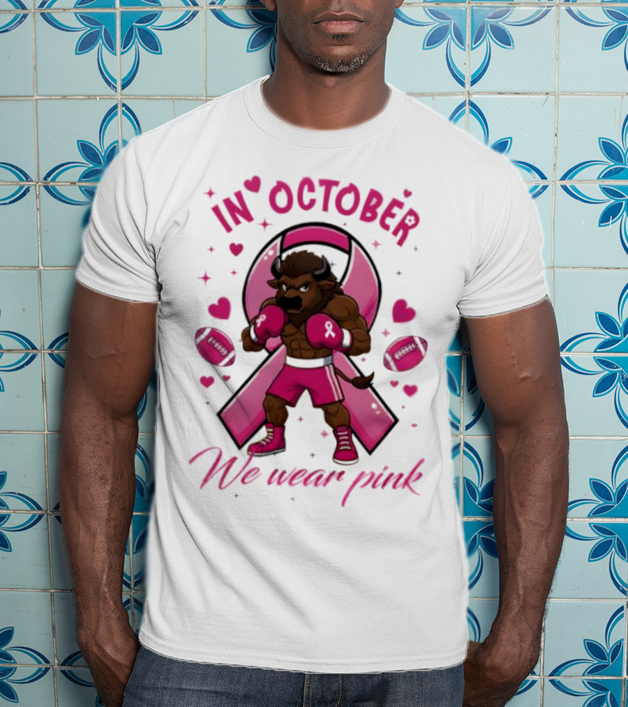 In October We Wear Pink Indiana Hoosiers Tackle Cancer Win Together T-Shirt
