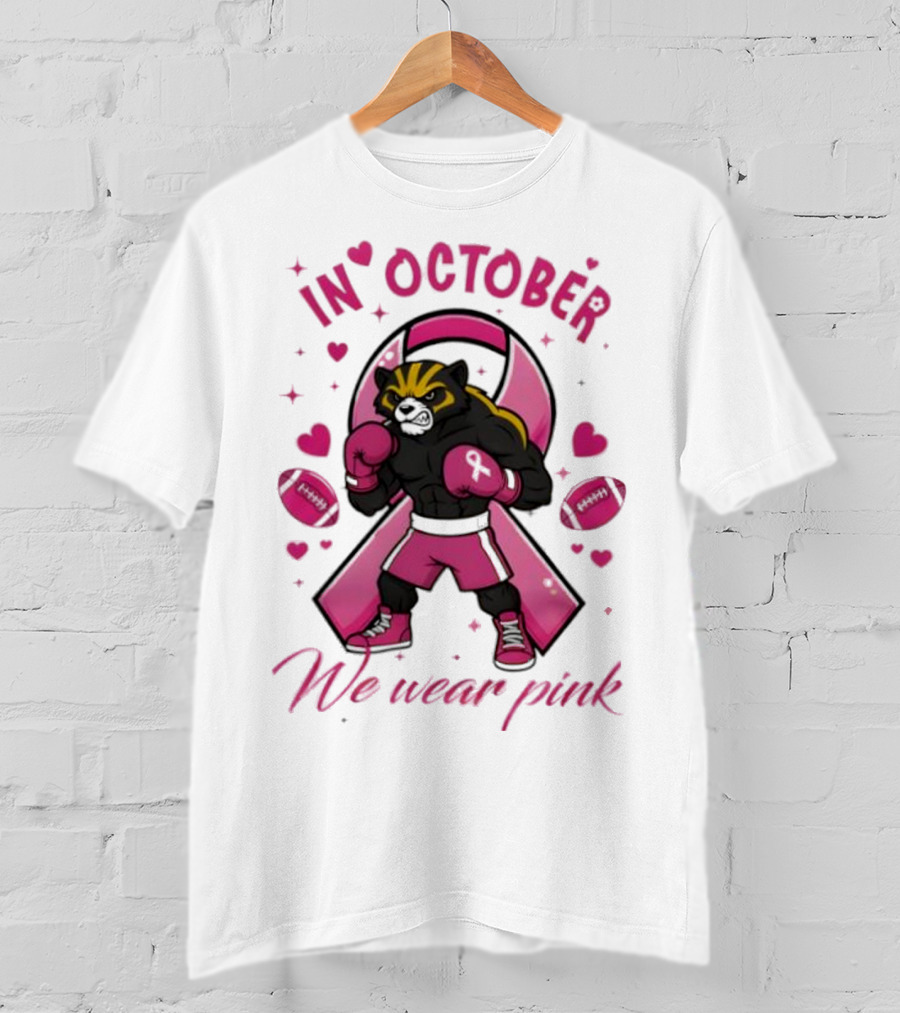 Michigan Wolverines Tackle Cancer Pink October Wear Pink Boxing Theme T-Shirt