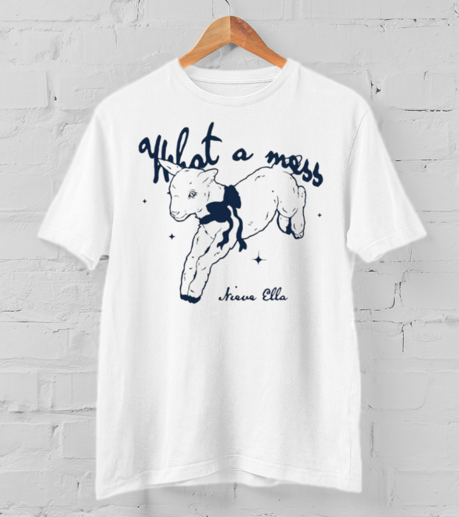 What A Mess Nieve Ella Lamb Drawing T-Shirt