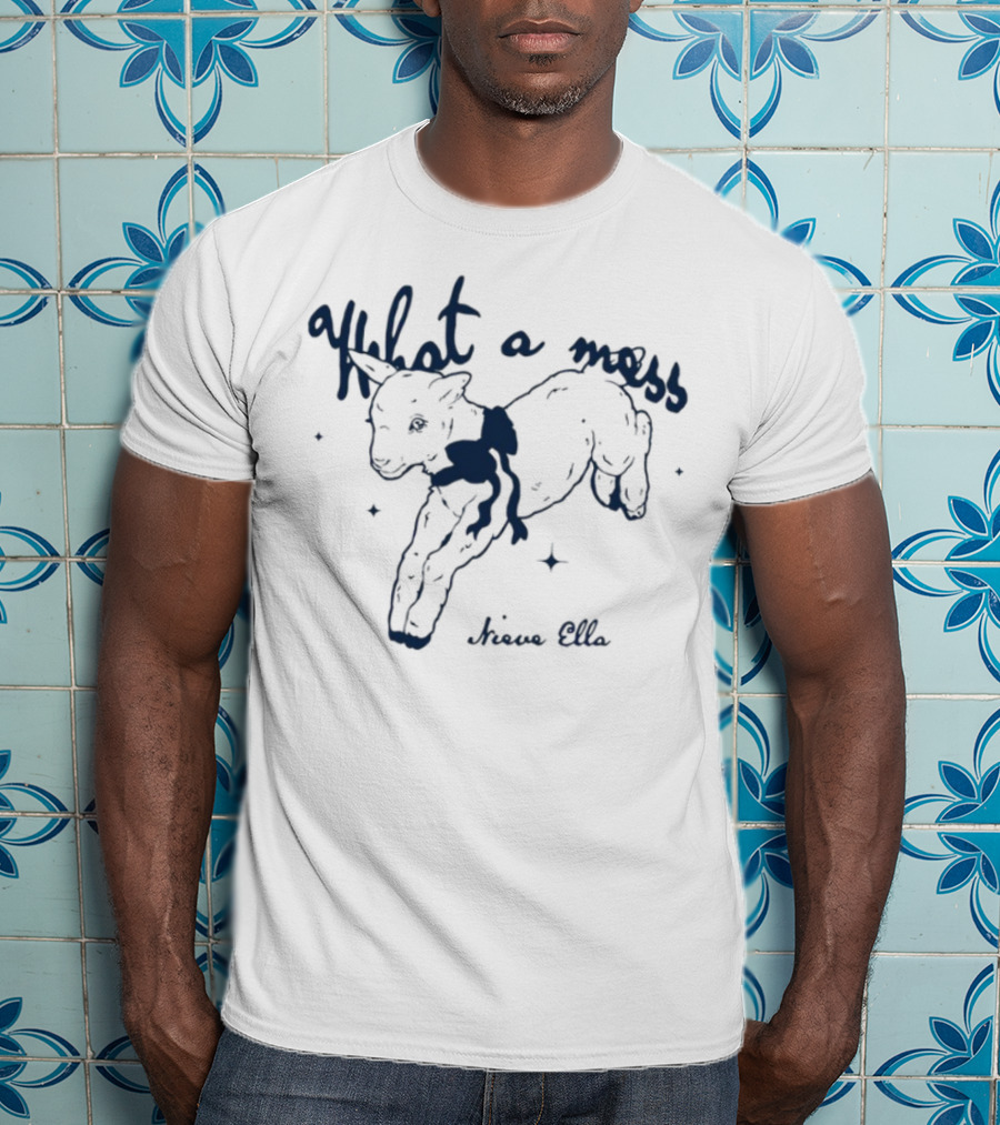 What A Mess Nieve Ella Lamb Drawing T-Shirt