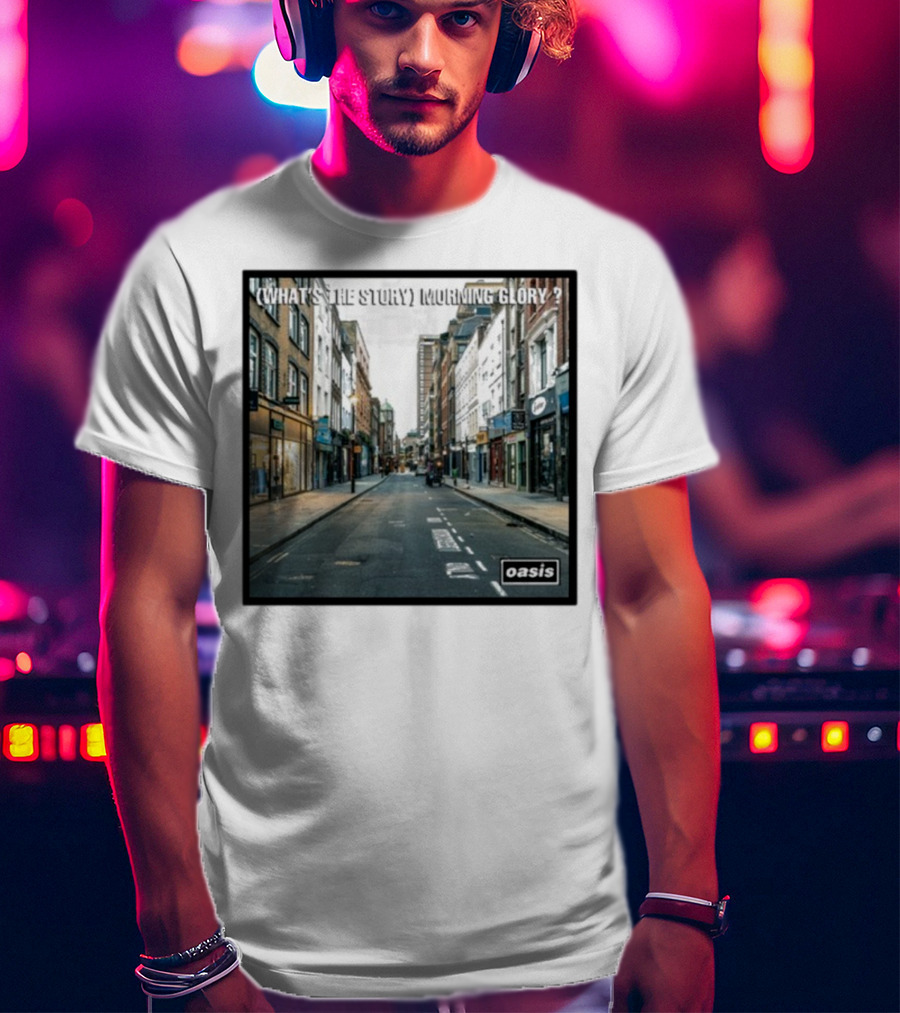 Oasis What's The Story Morning Glory Berwick Street Album Art Classic Scene T-Shirt