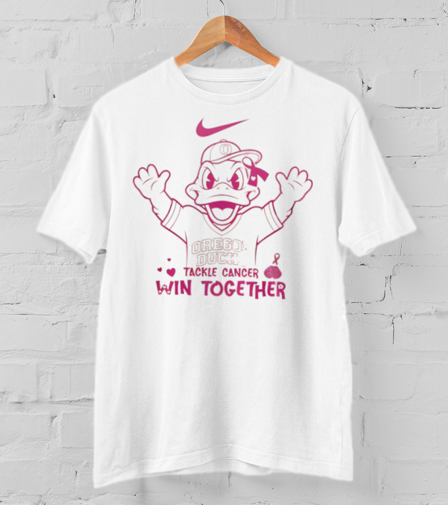 Oregon Ducks Tackle Cancer Nike Breast Cancer Awareness Month Win Together T-Shirt