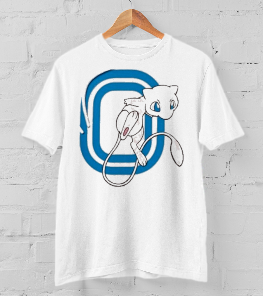 Overtime Pokémon Mew Blue Iconic Character Design T-Shirt