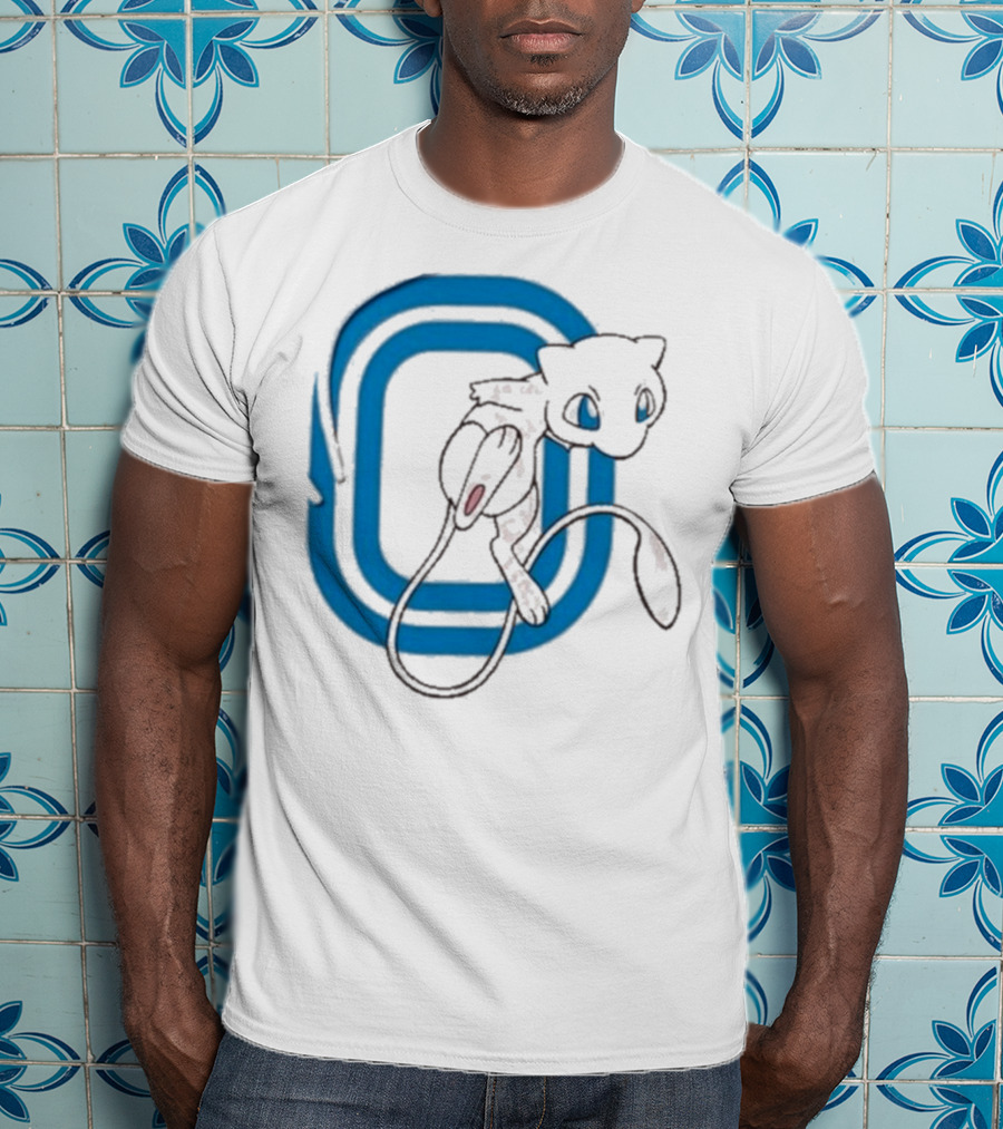 Overtime Pokémon Mew Blue Iconic Character Design T-Shirt