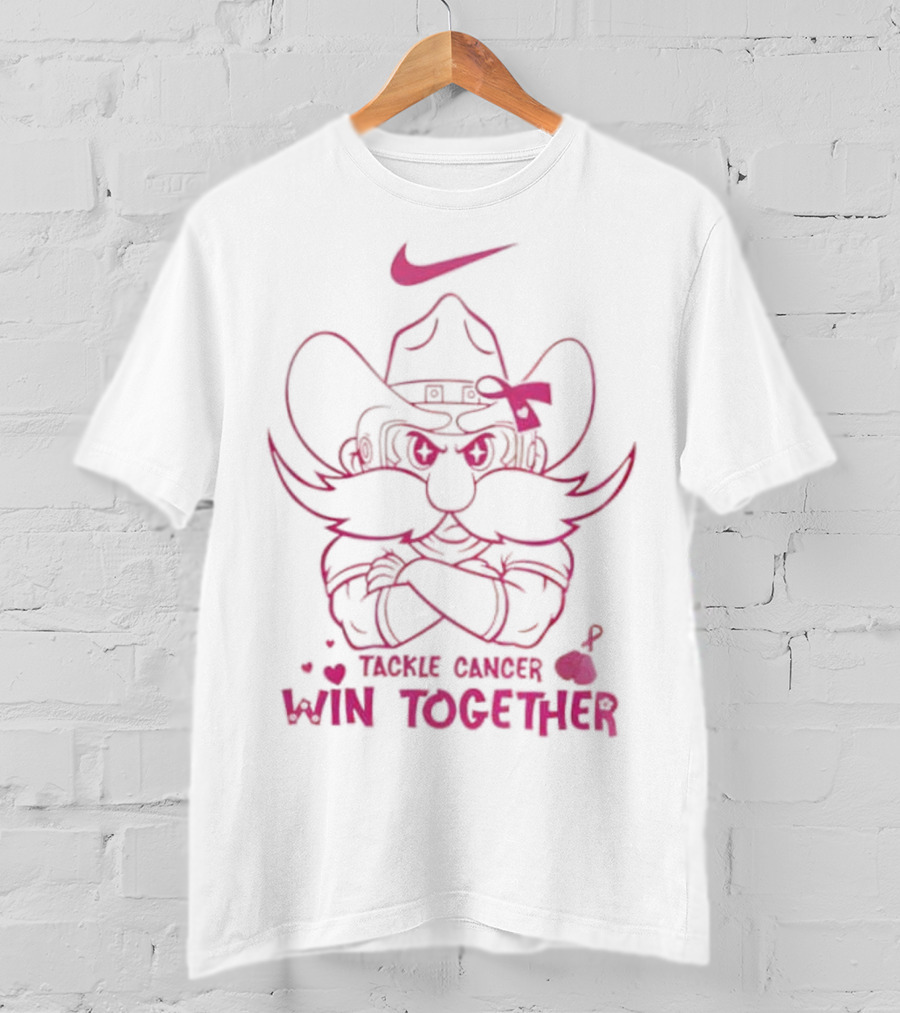 Texas Tech Red Raiders Win Together Tackle Cancer We Wear Pink October Nike T-Shirt