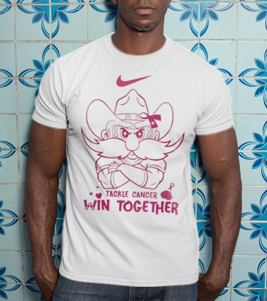 Texas Tech Red Raiders Win Together Tackle Cancer We Wear Pink October Nike T-Shirt