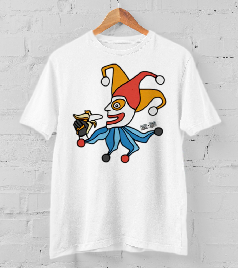 April Fools Jester With Banana Comic T-Shirt