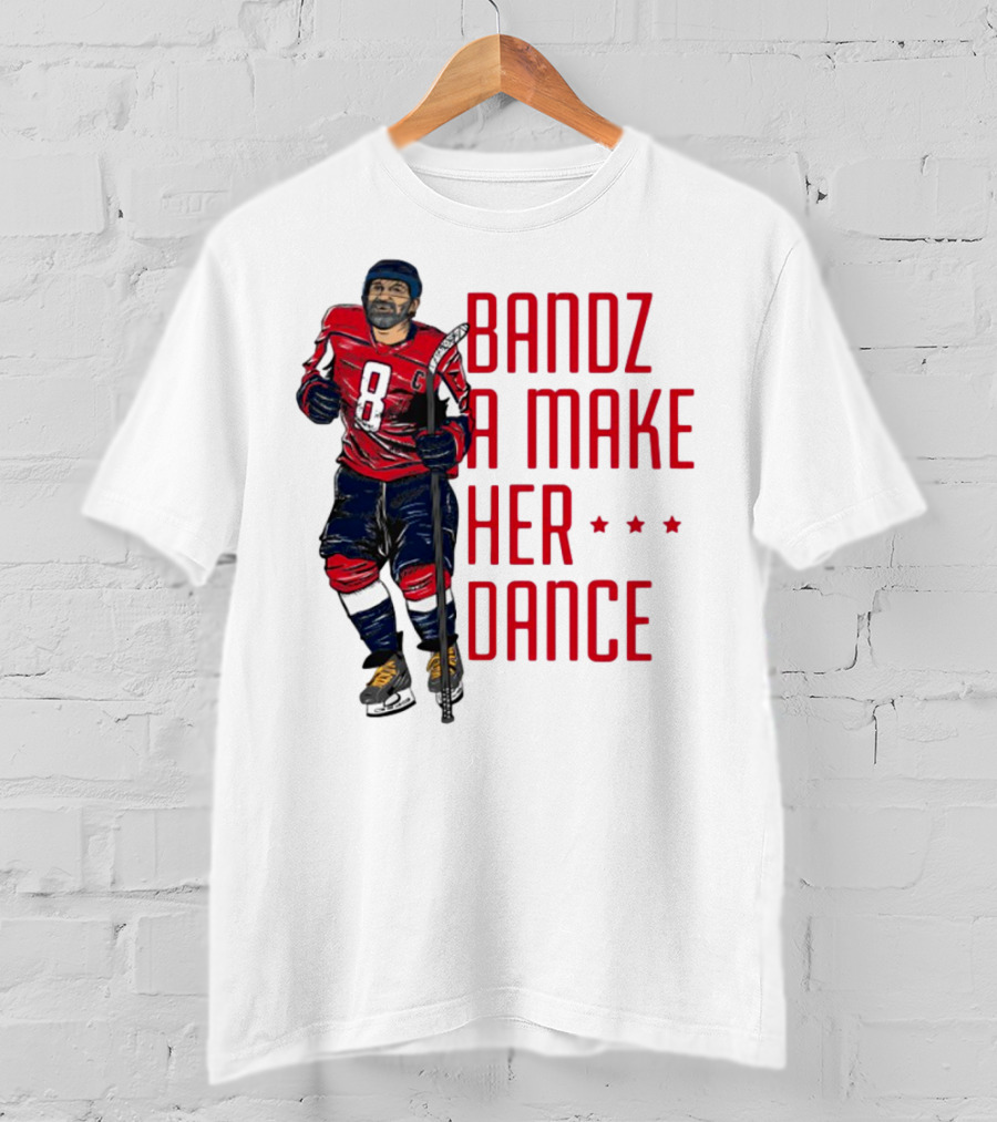 Bandz 8 A Make Her Dance Hockey Player Red Uniform T-Shirt