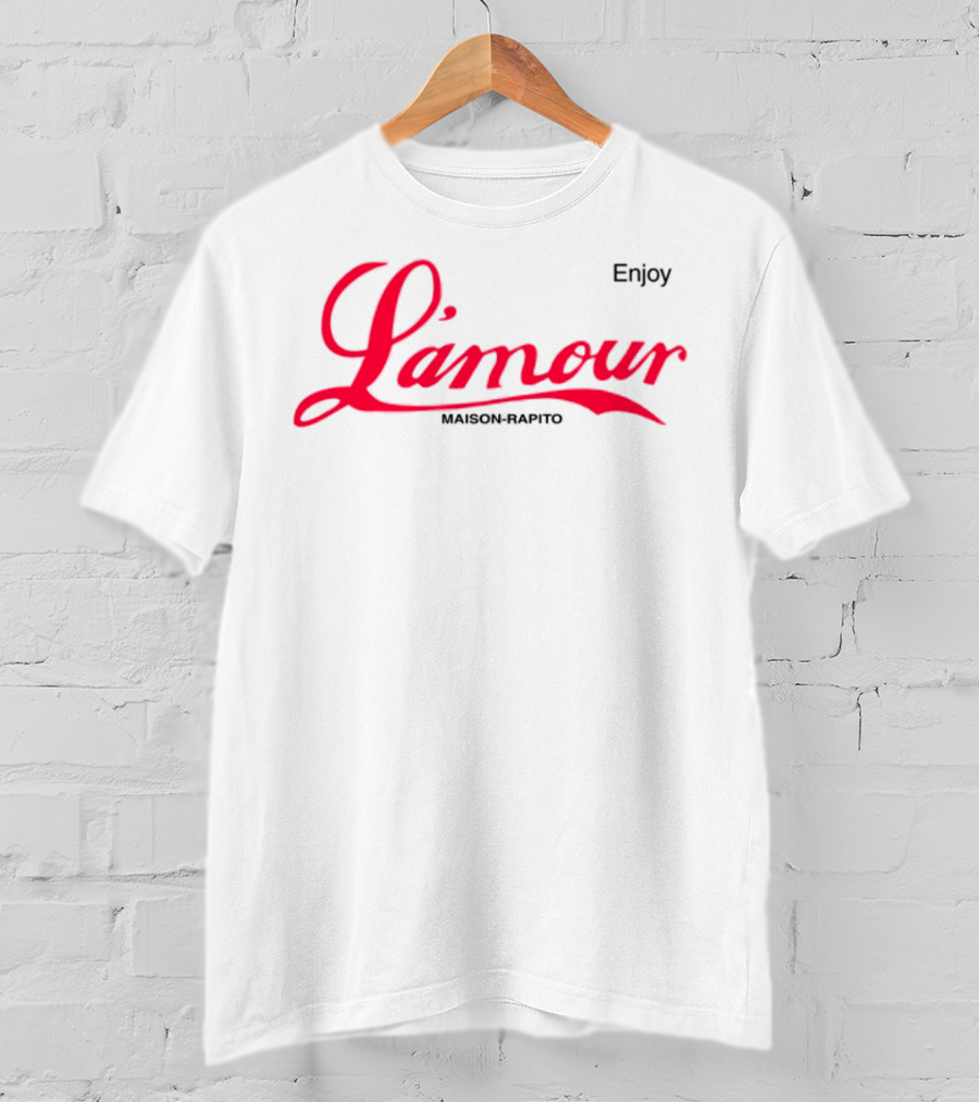 Enjoy L'amour Maison Rapito Red Script T-Shirt