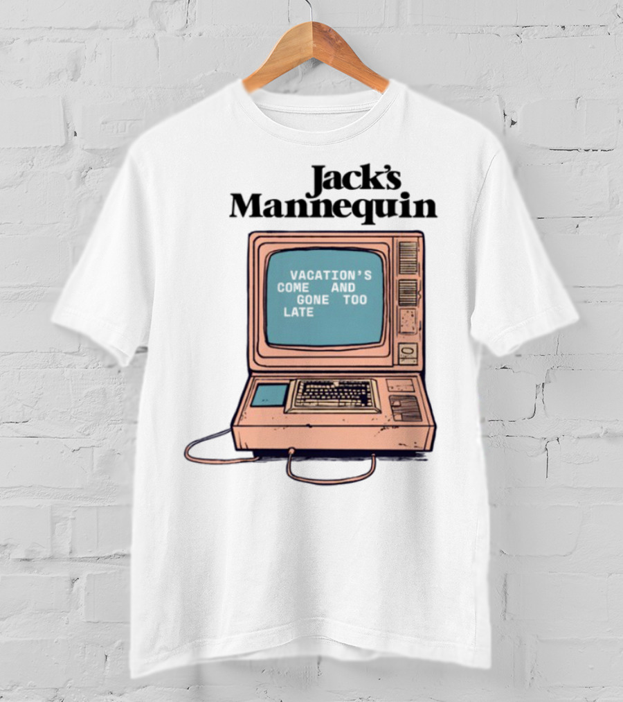 Jack's Mannequin Vacation Retro Computer Aesthetic T-Shirt