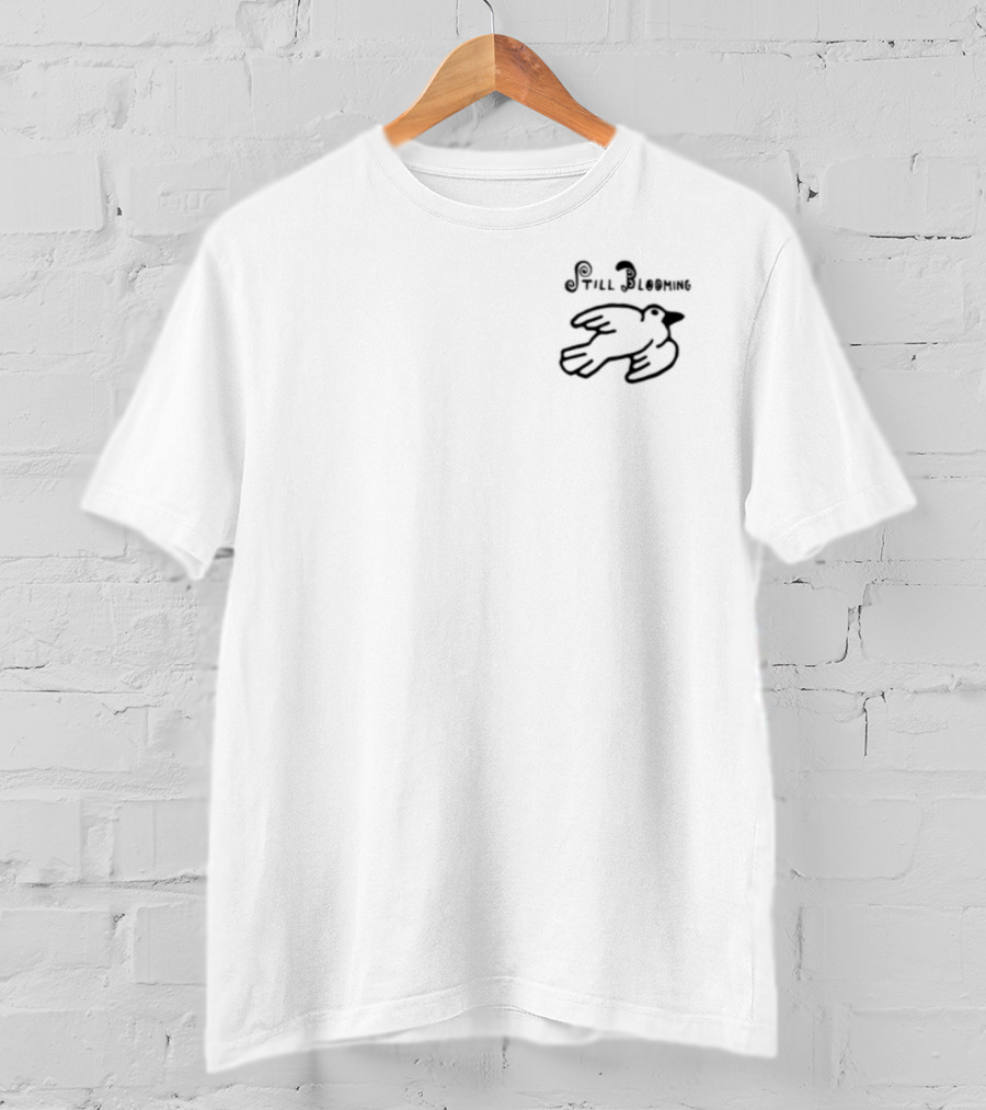 Still Blooming Sketch Floral Hand Drawn Botanical Art T-Shirt