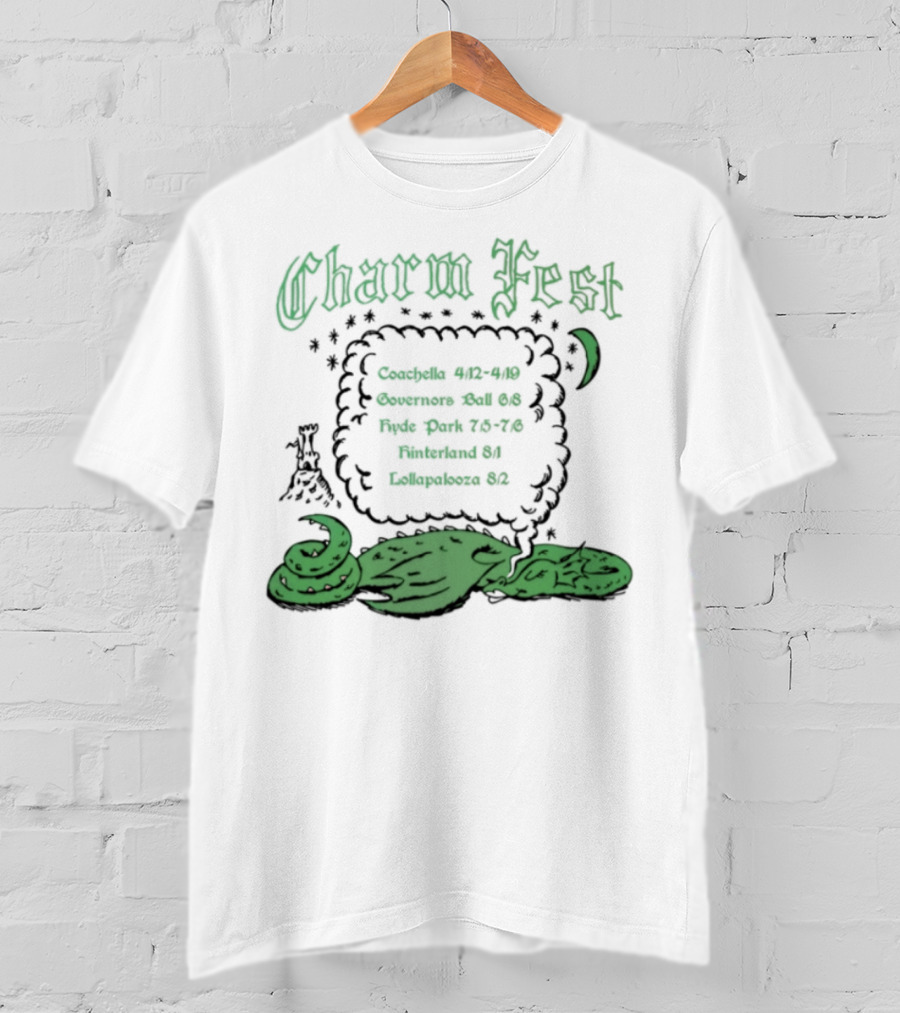 Charm Fest Coachella Governors Ball Hyde Park Primavera Hellapaloosa 2025 T-Shirt