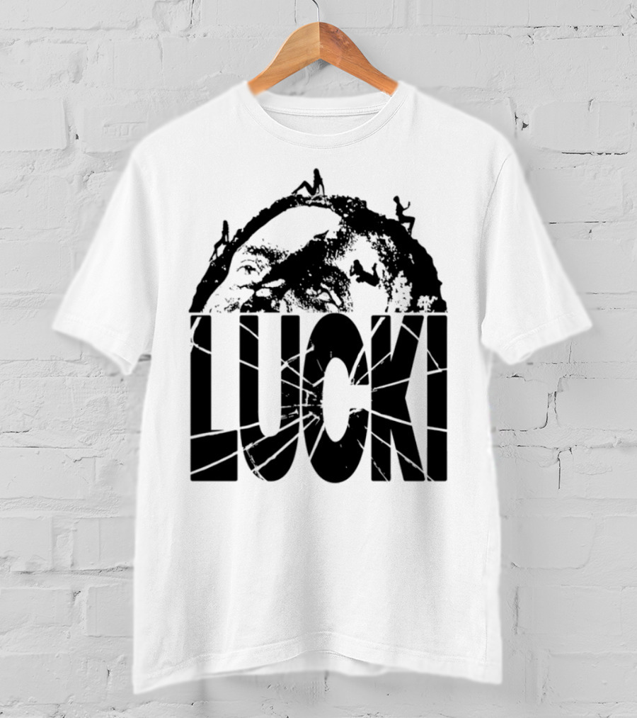 Lucki Vault White Lucki Text And Stars T-Shirt