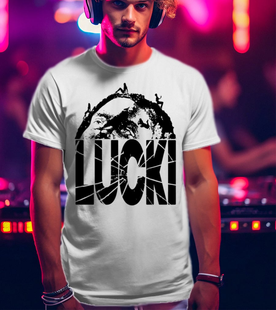 Lucki Vault White Lucki Text And Stars T-Shirt