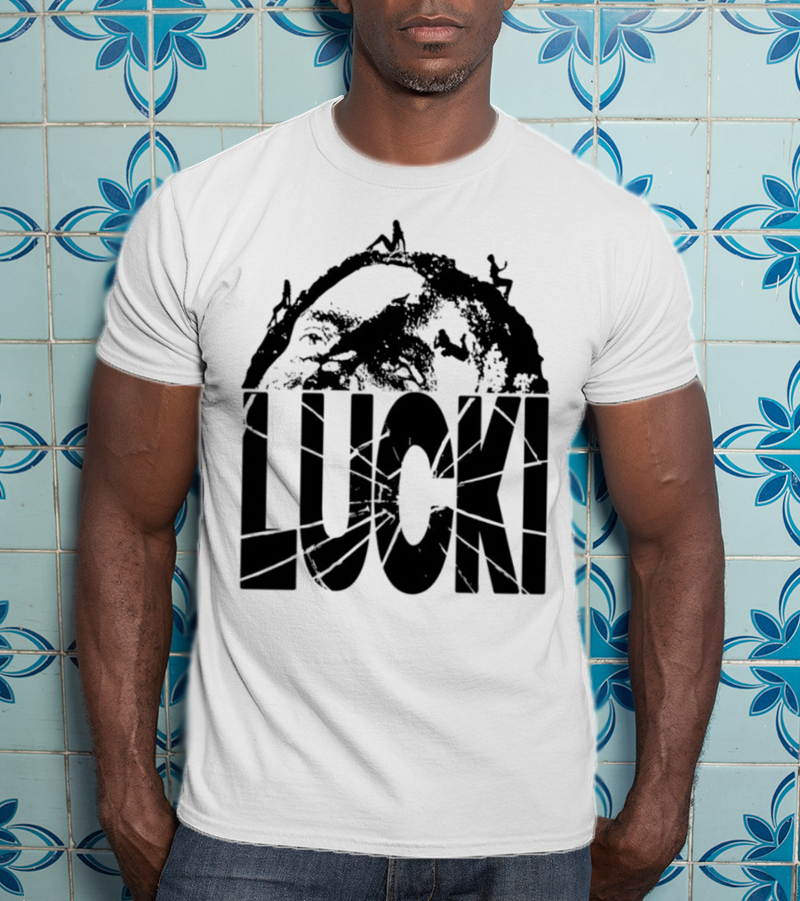 Lucki Vault White Lucki Text And Stars T-Shirt