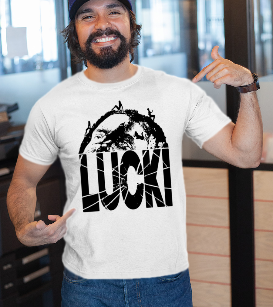 Lucki Vault White Lucki Text And Stars T-Shirt